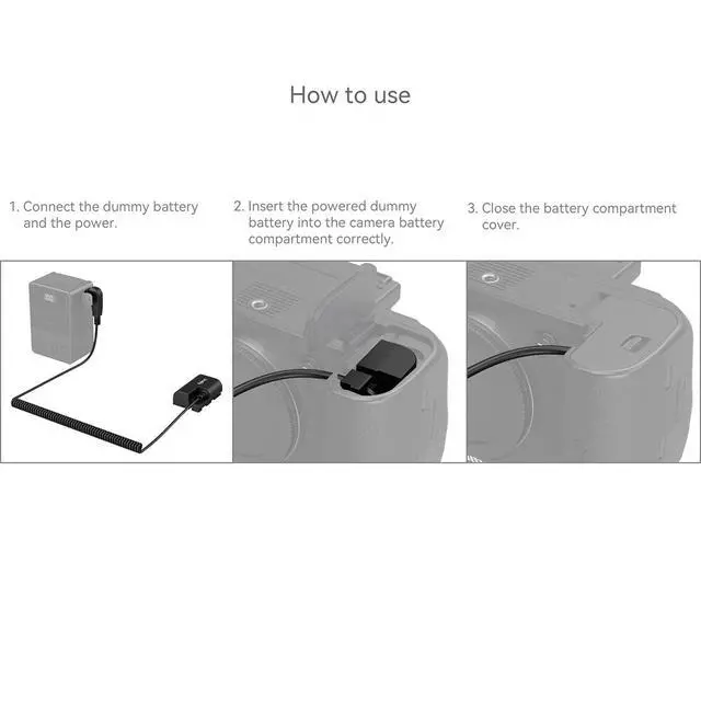 Alt view image 6 of 7 - SmallRig DT-E6P Power Cable