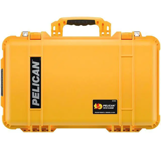 Alt view image 2 of 3 - Pelican 1510 Protector Carry-On Watertight Wheeled Hard Case with Foam Insert, Yellow