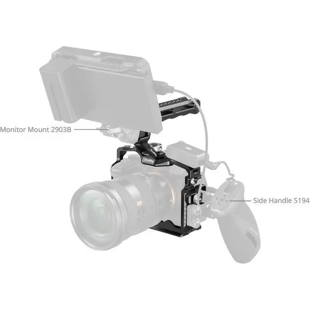 Alt view image 7 of 7 - SmallRig HawkLock Quick Release Full Cage Kit for Sony Alpha 7R V/7 IV/7S III/7 V Camera