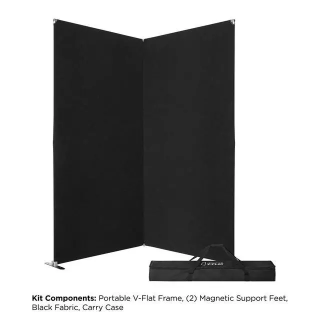Alt view image 2 of 4 - Westcott V-Flat Fabric with Frame, Black