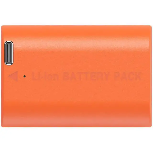 Alt view image 3 of 7 - SmallRig LP-E6NH 17.28Wh 7.2V 2400mAh USB-C Rechargeable Lithium-ion Battery for Canon Cameras, Orange