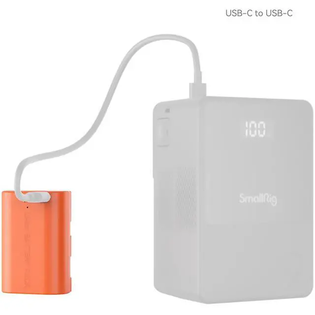 Alt view image 7 of 7 - SmallRig LP-E6NH 17.28Wh 7.2V 2400mAh USB-C Rechargeable Lithium-ion Battery for Canon Cameras, Orange