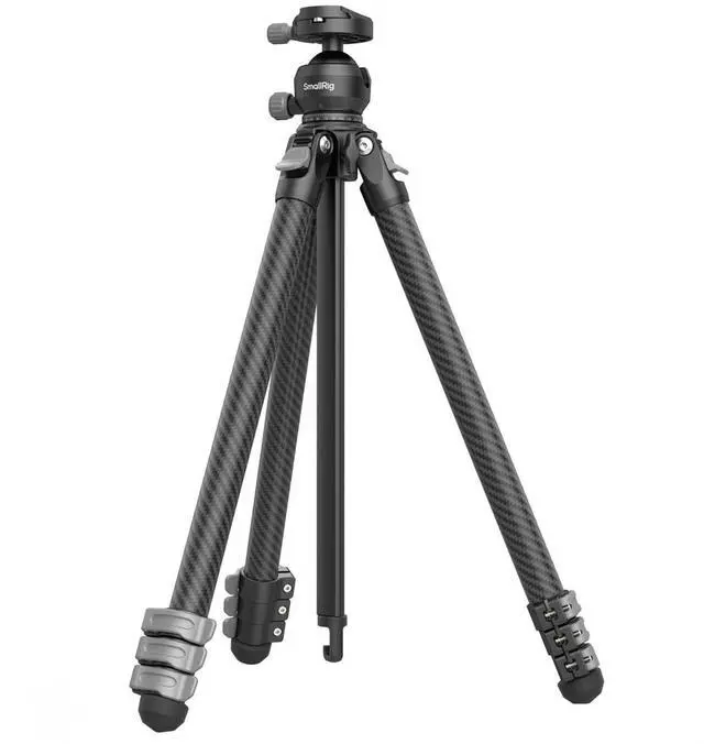 Main image of SmallRig 4-Section Carbon Fiber Portable Travel Tripod with Ball Head, Black
