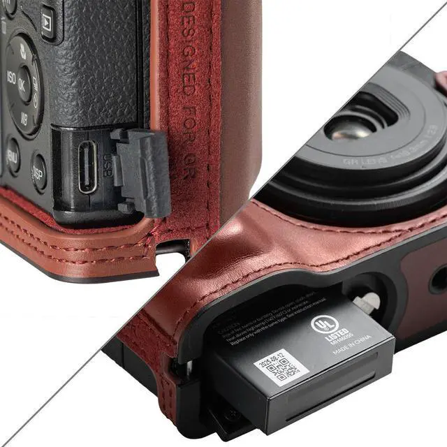 Alt view image 3 of 7 - SmallRig Leather Case Kit for RICOH GR IV / GR III / GR IIIx / GR III HDF / GR IIIx HDF (Red) 5678