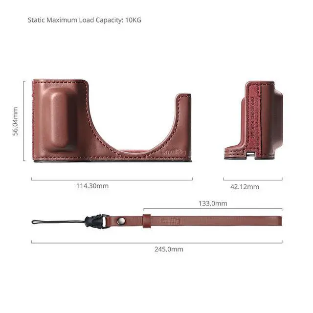 Alt view image 7 of 7 - SmallRig Leather Case Kit for RICOH GR IV / GR III / GR IIIx / GR III HDF / GR IIIx HDF (Red) 5678