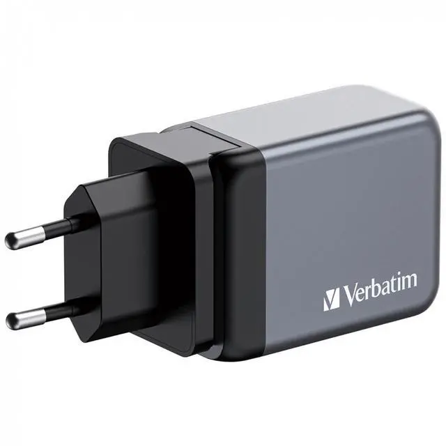 Alt view image 10 of 14 - Verbatim 32201 65w Gan Wall Charger Usb-c Pd Ports Usb-a Qc 3.0