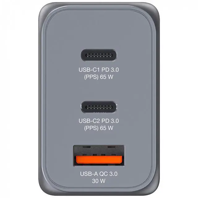 Alt view image 12 of 14 - Verbatim 32201 65w Gan Wall Charger Usb-c Pd Ports Usb-a Qc 3.0