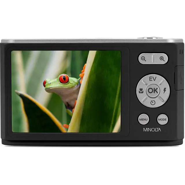 Alt view image 7 of 7 - Minolta MINOLTA MNZ6E 2VIEW 64 MP / 4K Dual LCD Camera w/6x Optical Zoom (Black)