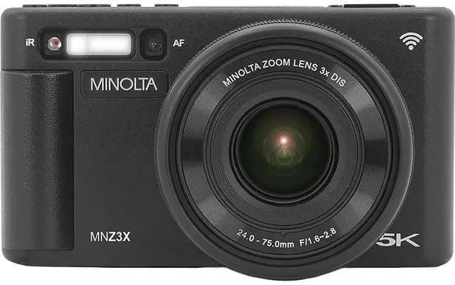 Main image of Minolta MNZ3X 72MP 5K Ultra HD Digital Camera, Black