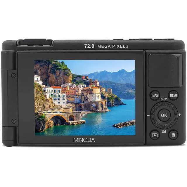 Alt view image 2 of 7 - Minolta MNZ3X 72MP 5K Ultra HD Digital Camera, Black