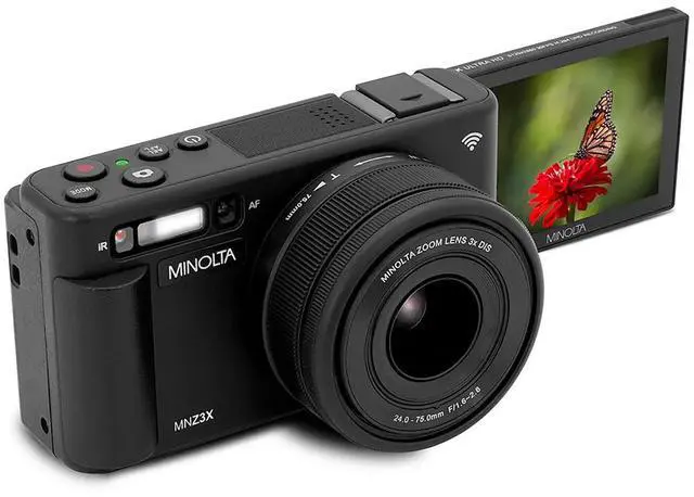 Alt view image 3 of 7 - Minolta MNZ3X 72MP 5K Ultra HD Digital Camera, Black