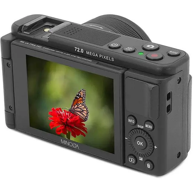 Alt view image 7 of 7 - Minolta MNZ3X 72MP 5K Ultra HD Digital Camera, Black