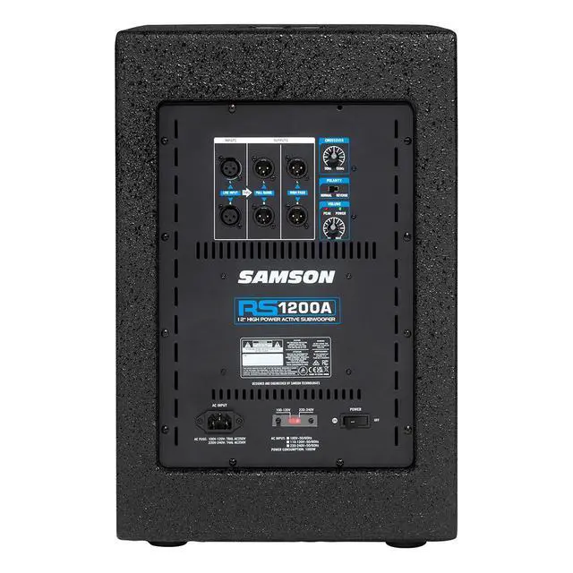 Alt view image 5 of 5 - Samson RS1200A 12" 1000W Powered Active Subwoofer