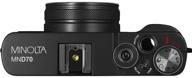 Alt view image 7 of 7 - Minolta MINOLTA MND70 Retro 48 MP Autofocus / 5K Ultra HD Dual Lens Camera w/WiFi (Black)