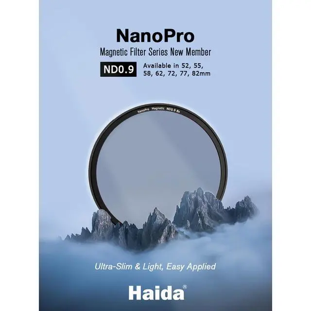 Alt view image 3 of 3 - Haida 82mm NanoPro Magnetic ND 0.9 (8x) 3-Stop Filter without Adapter Ring