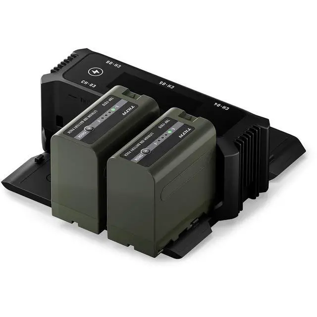 Alt view image 2 of 7 - Tilta 6-Channel Foldable Charging Station with 2x NP-F970 Battery