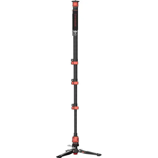 Alt view image 7 of 7 - iFootage Cobra 3 C180F-P 4-Section Carbon Fiber Monopod with Pedal-Release Mini Tripod Base
