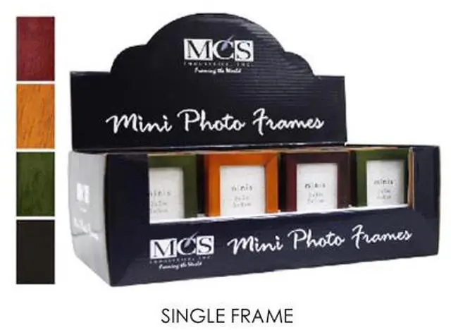 Main image of MCS Random Jewel Tone Colored Wood Mini Picture Frame for a 2x3" Photograph