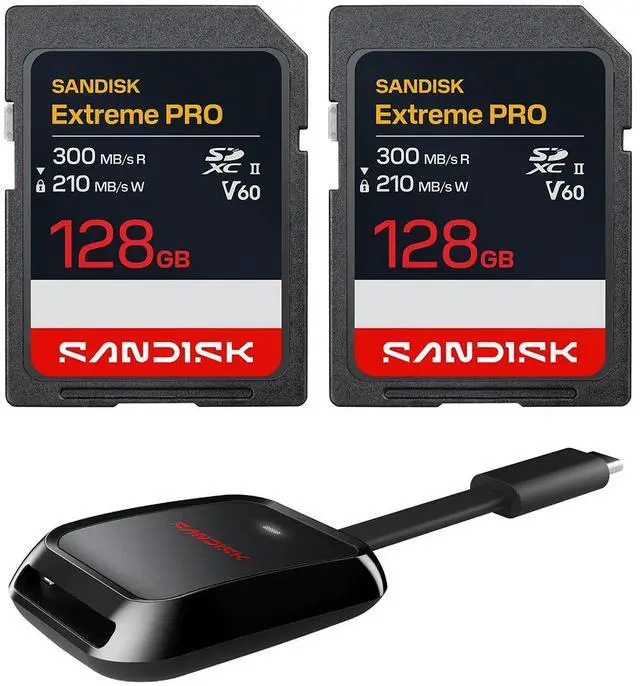 Main image of SanDisk SANDISK Extreme PRO SDXC UHS-II V60 Card128GB Bundle