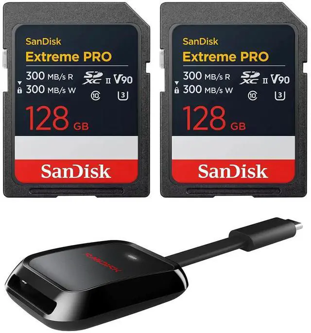 Main image of SanDisk Extreme PRO UHS-II V90 Cards UHS-II 128GB SD 310MB/s(R) / 304MB/s(W) Bundle