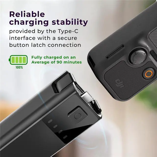 Alt view image 5 of 7 - Aries 4000mAh Power Bank for DJI Osmo Pocket 3 Gimbal Camera