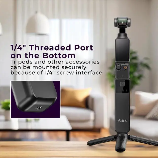 Alt view image 3 of 7 - Aries 4000mAh Power Bank for DJI Osmo Pocket 3 Gimbal Camera