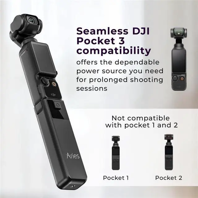 Alt view image 6 of 7 - Aries 4000mAh Power Bank for DJI Osmo Pocket 3 Gimbal Camera