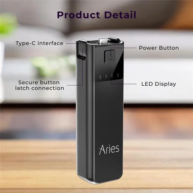 Alt view image 7 of 7 - Aries 4000mAh Power Bank for DJI Osmo Pocket 3 Gimbal Camera