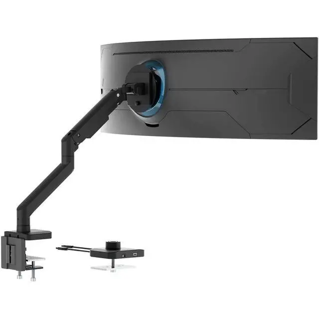 Alt view image 8 of 14 - Mount-It! Heavy-Duty Monitor Mount with Gas Spring Arm For 17" to 49" Ultrawide, Holds 44 lbs.