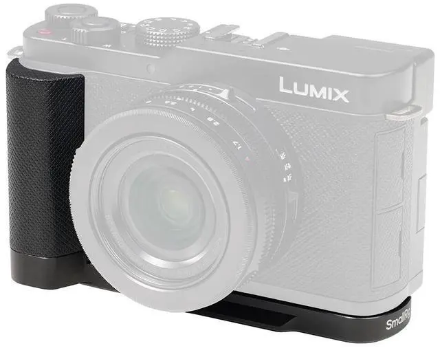 Main image of SmallRig L-Shaped Mount Plate with Silicone Handle for Panasonic LUMIX L10 Camera, Black