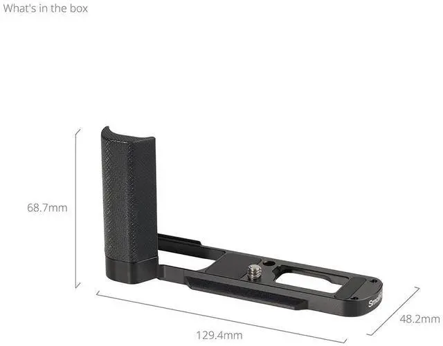 Alt view image 2 of 3 - SmallRig L-Shaped Mount Plate with Silicone Handle for Panasonic LUMIX L10 Camera, Black