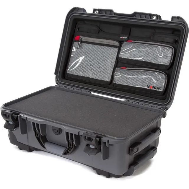 Alt view image 8 of 9 - Nanuk 935 Wheeled Hard Case with Foam Insert & Lid Organizer (Graphite)