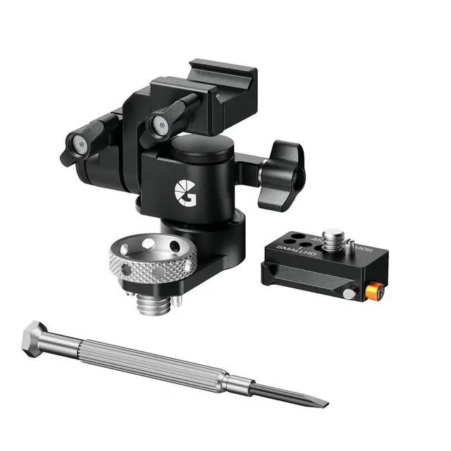 Alt view image 2 of 2 - Bright Tangerine 3/8"-16 Universal Monitor Mount with Quick Release NATO Rail