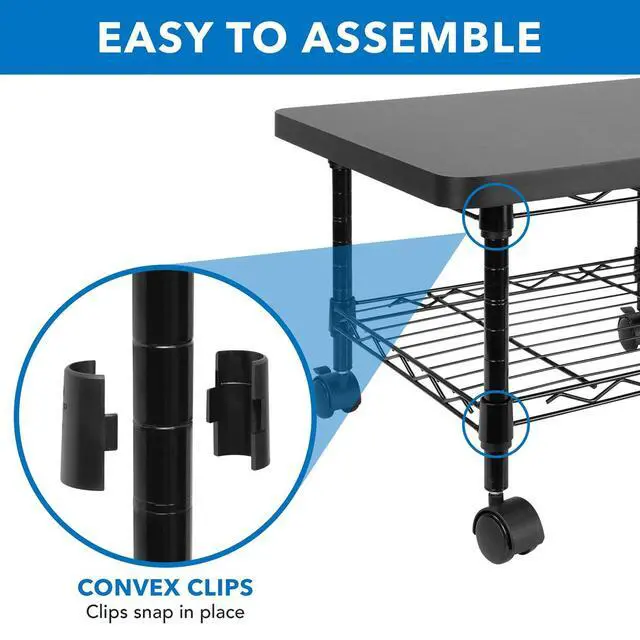 Alt view image 13 of 14 - Mount-It! Under Desk Printer Stand with Wheels