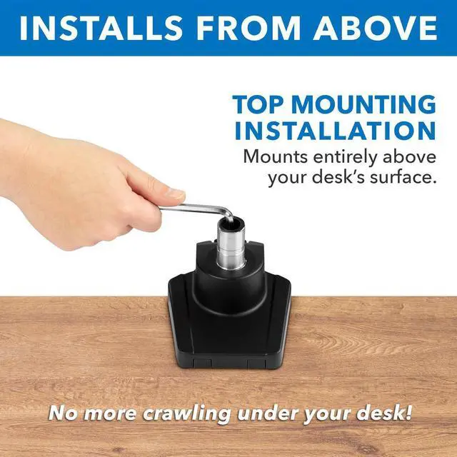 Alt view image 13 of 16 - Mount-It! Mount-lt! Adjustable Monitor Mount Up to 32" Black (MI-2671)