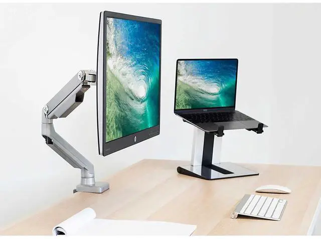 Alt view image 18 of 20 - Mount-It! Single Monitor Arm Mount | Full Motion Spring Arm | Fits Up to 32" Screens