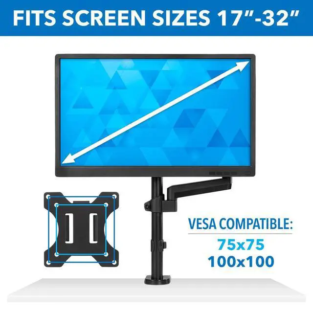 Alt view image 13 of 14 - Mount-It! Single Monitor Arm Mount | Fits Up to 32" Screens
