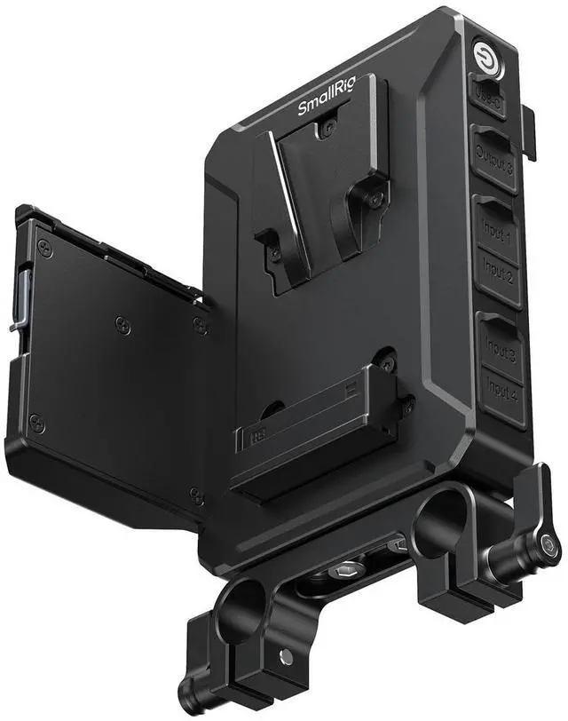 Alt view image 3 of 3 - SmallRig Hot-Swap V-Mount Battery Plate with 15mm Dual-Rod Clamp