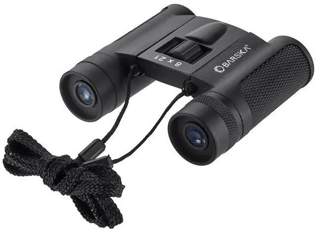 Alt view image 2 of 6 - Barska 8x21 Lucid View Series Weather Resistant Roof Prism Binocular with 7.3 Degree Angle of View, Matte Black