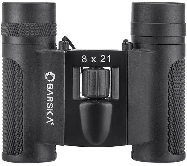 Alt view image 3 of 6 - Barska 8x21 Lucid View Series Weather Resistant Roof Prism Binocular with 7.3 Degree Angle of View, Matte Black
