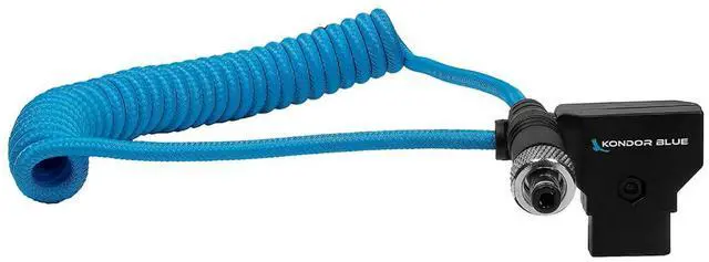 Alt view image 5 of 5 - Kondor Blue D-Tap to DMW-BLK22 Coiled Dummy Battery Cable for LUMIX S5/GH5/GH6