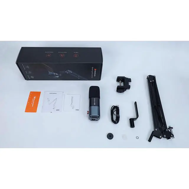 Alt view image 3 of 7 - NearStream AM20X Supercardioid XLR/USB Condenser Podcast Microphone with Boom Arm