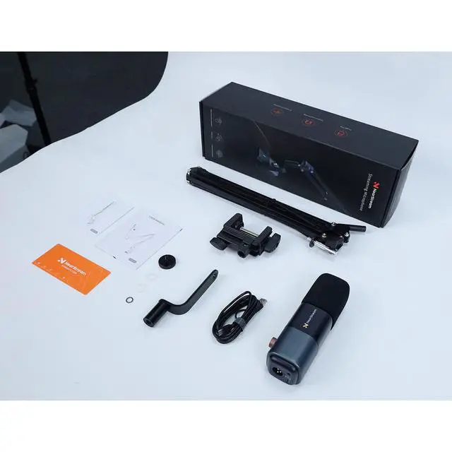 Alt view image 4 of 7 - NearStream AM20X Supercardioid XLR/USB Condenser Podcast Microphone with Boom Arm