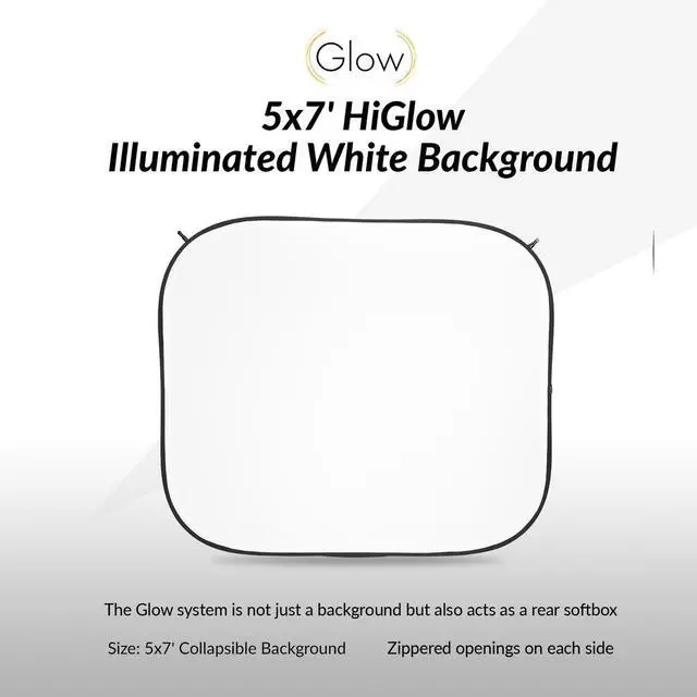Alt view image 5 of 7 - Glow 5x7' HiGlow Illuminated White Background