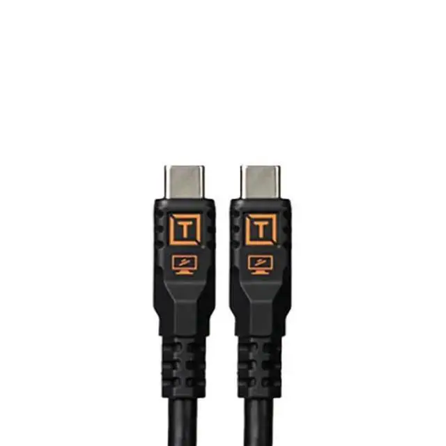 Alt view image 4 of 4 - Tether Tools TetherPro Optima 10G 15' USB-C Straight to USB-C Straight Cable, Black