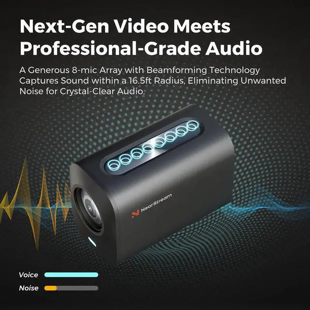 Alt view image 6 of 7 - NearStream VM20 8MP 4K Ultra HD Wired Streaming Camera, 10x Optical Zoom