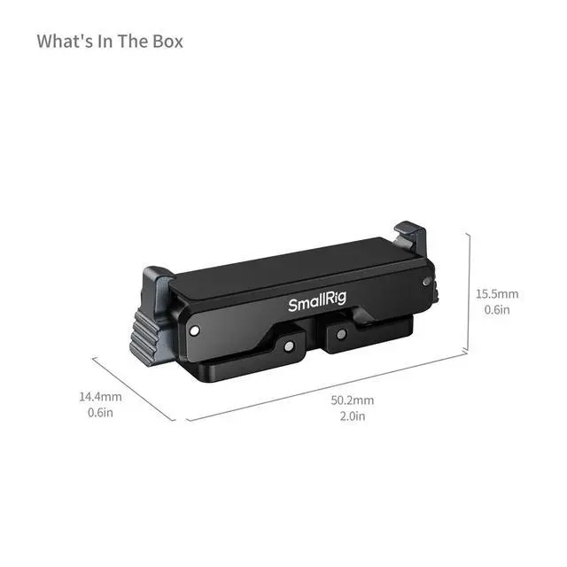 Alt view image 2 of 6 - SmallRig Quick Release Mount Adapter for Insta360 GO Ultra Camera, Black