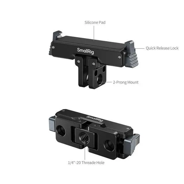 Alt view image 3 of 6 - SmallRig Quick Release Mount Adapter for Insta360 GO Ultra Camera, Black