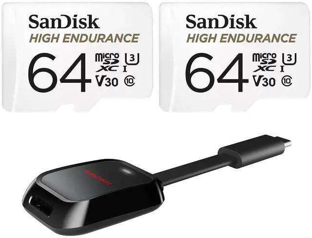 Main image of SanDisk 64GB SanDisk High Endurance microSDHC Card with Adapter Bundle