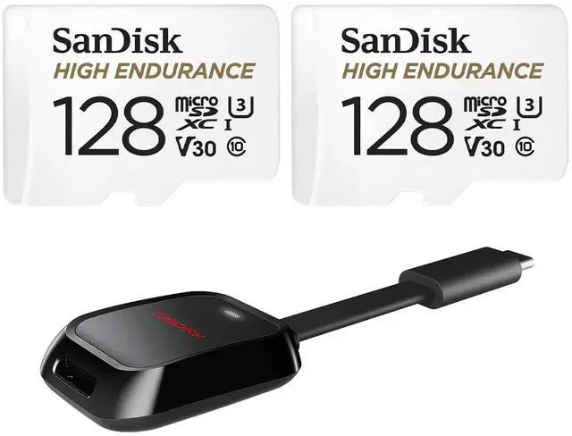 Main image of SanDisk 128GB SanDisk High Endurance microSDHC Card with Adapter Bundle